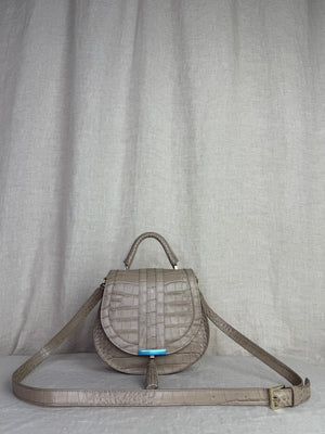 DeMellier Embossed Crocodile Crossbody Bag