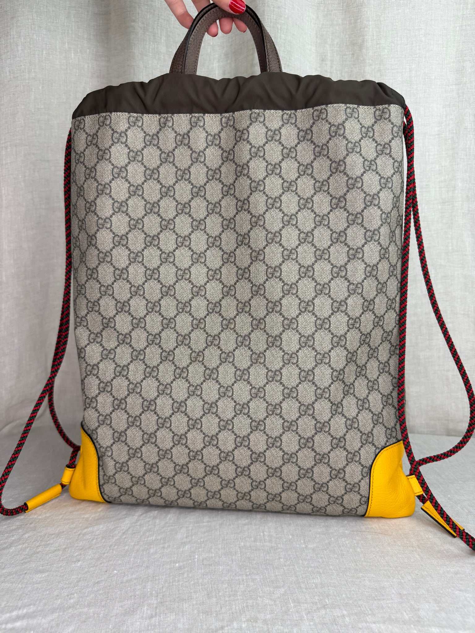 Gucci Brown Supreme Coated Canvas Backpack