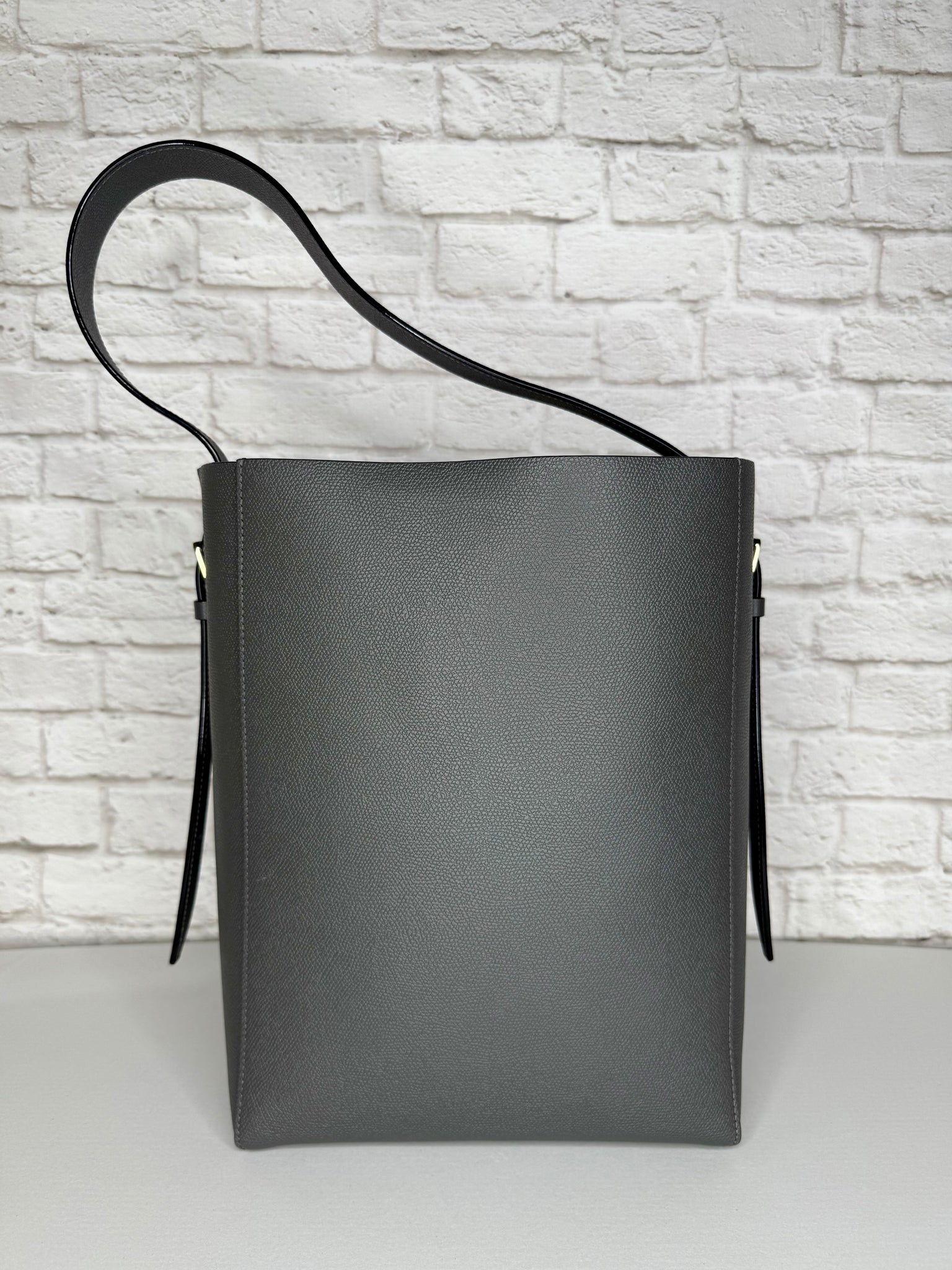 Valextra Medium Bucket Tote in Graphite