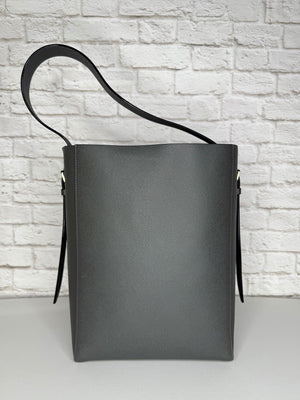 Valextra Medium Bucket Tote in Graphite