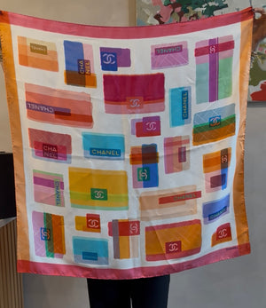 Chanel Silk Watercolor Scarf 2025 Collection 90 cm