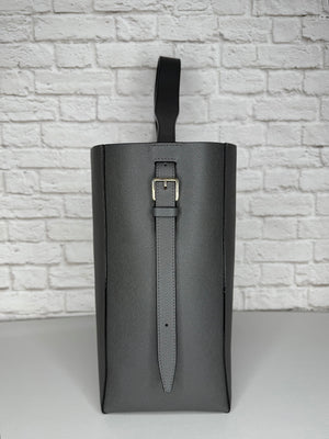 Valextra Medium Bucket Tote in Graphite