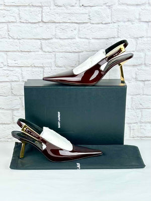 SAINT LAURENT
Lee Slingback 75mm, Size 38