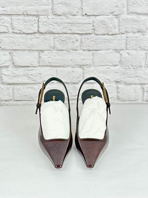 SAINT LAURENT
Lee Slingback 75mm, Size 38