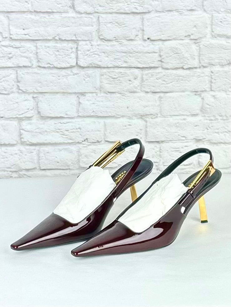SAINT LAURENT
Lee Slingback 75mm, Size 38