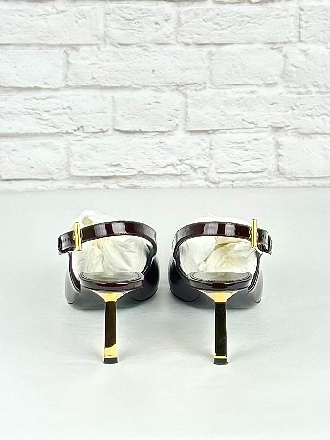 SAINT LAURENT
Lee Slingback 75mm, Size 38