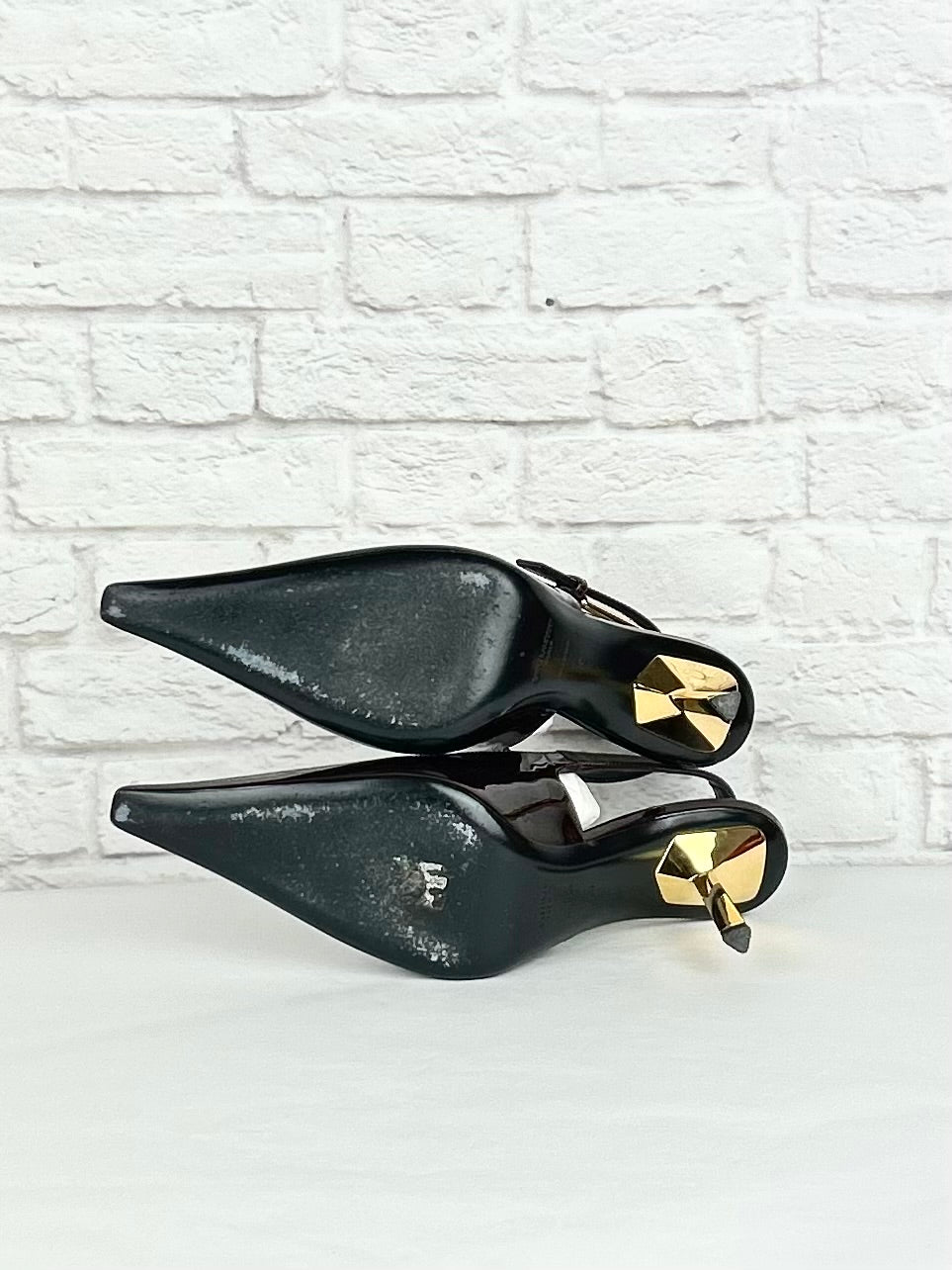 SAINT LAURENT
Lee Slingback 75mm, Size 38