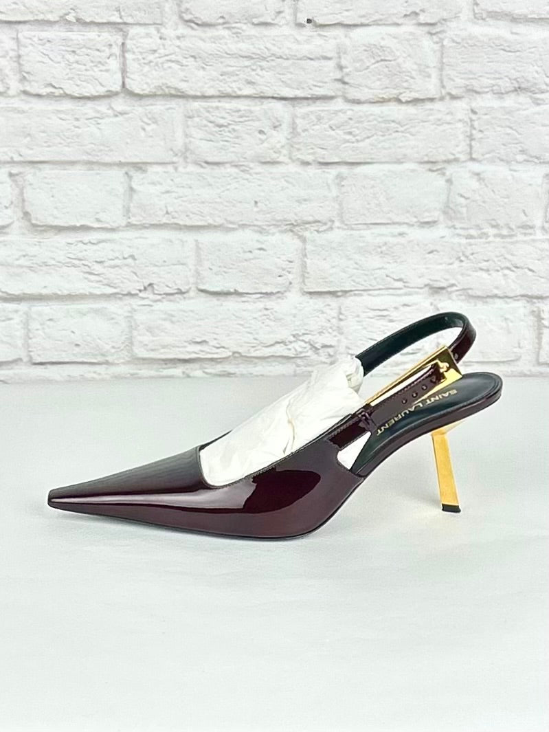 SAINT LAURENT
Lee Slingback 75mm, Size 38