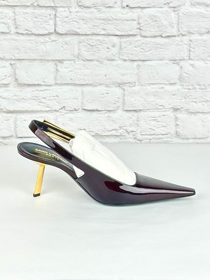 SAINT LAURENT
Lee Slingback 75mm, Size 38