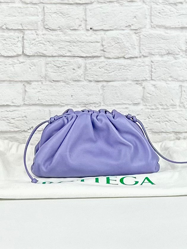 Bottega Veneta Mini Pouch W/Strap, Lilac/Mallow
