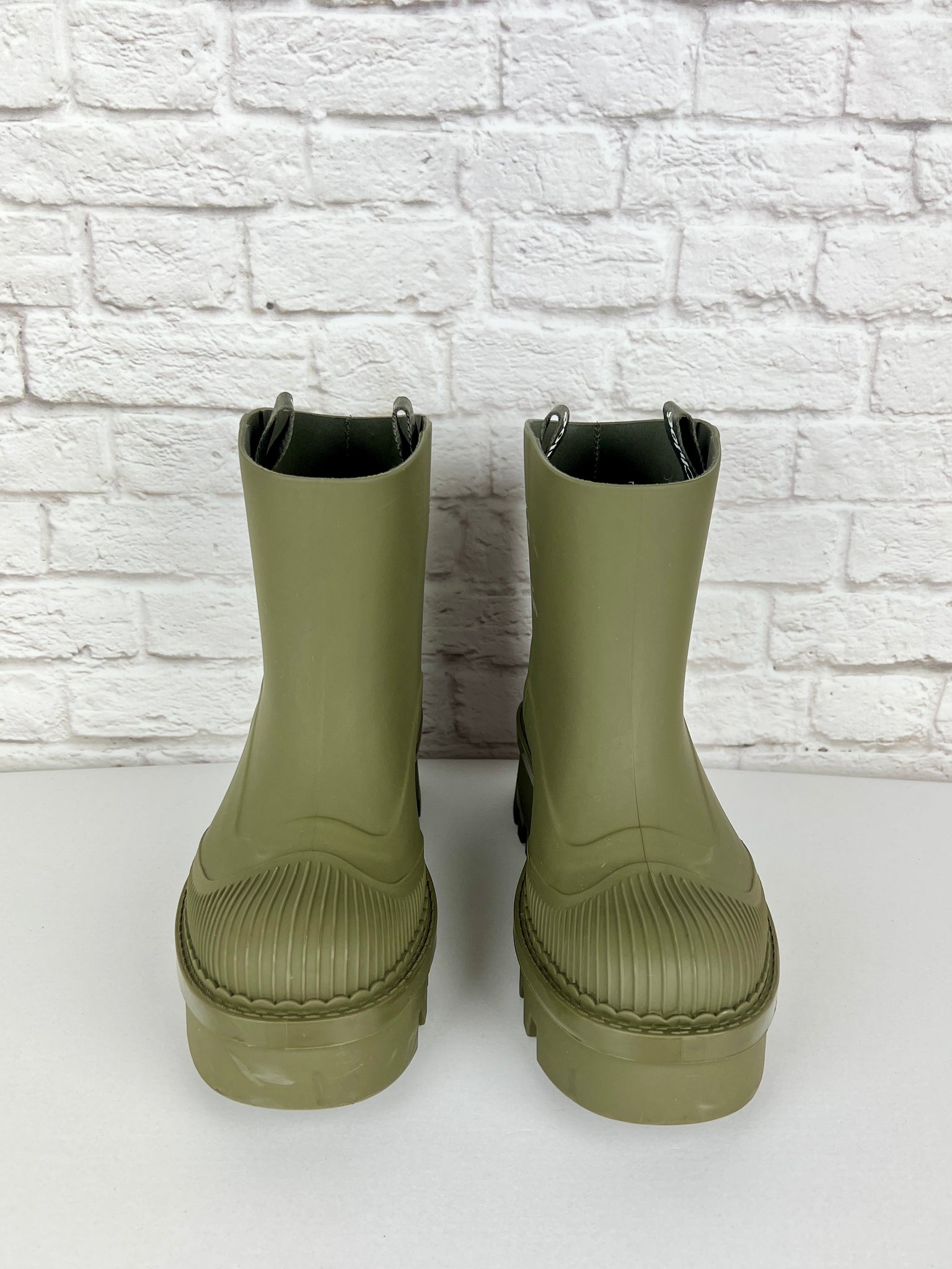 Chloe Raina Rain Boot, Olive, Size 39/US 9