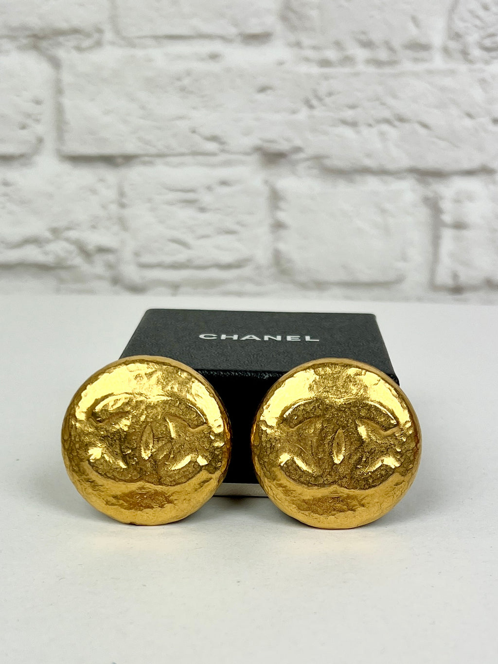Chanel Vintage CC Clip-on Earrings, Gold