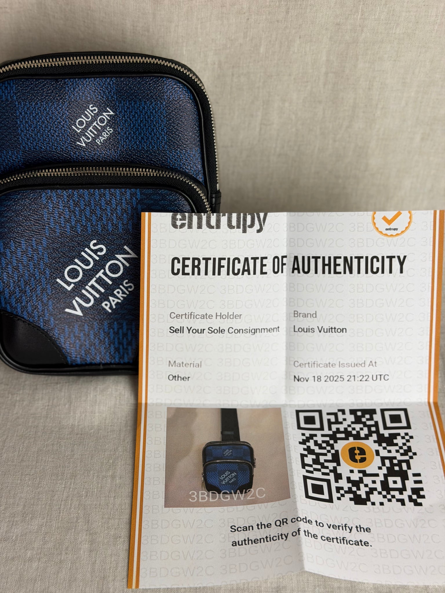 Louis Vuitton Blue Damier Amazone Sling Bag