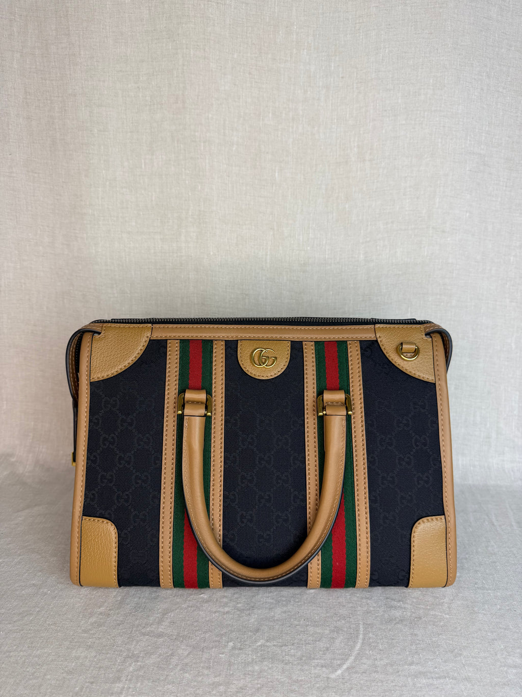 Gucci Bauletto Medium Top Handle Bag – Black