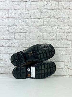 BOTTEGA VENETA Monsieur Embellished Patent-leather Loafers, Size 40, Black