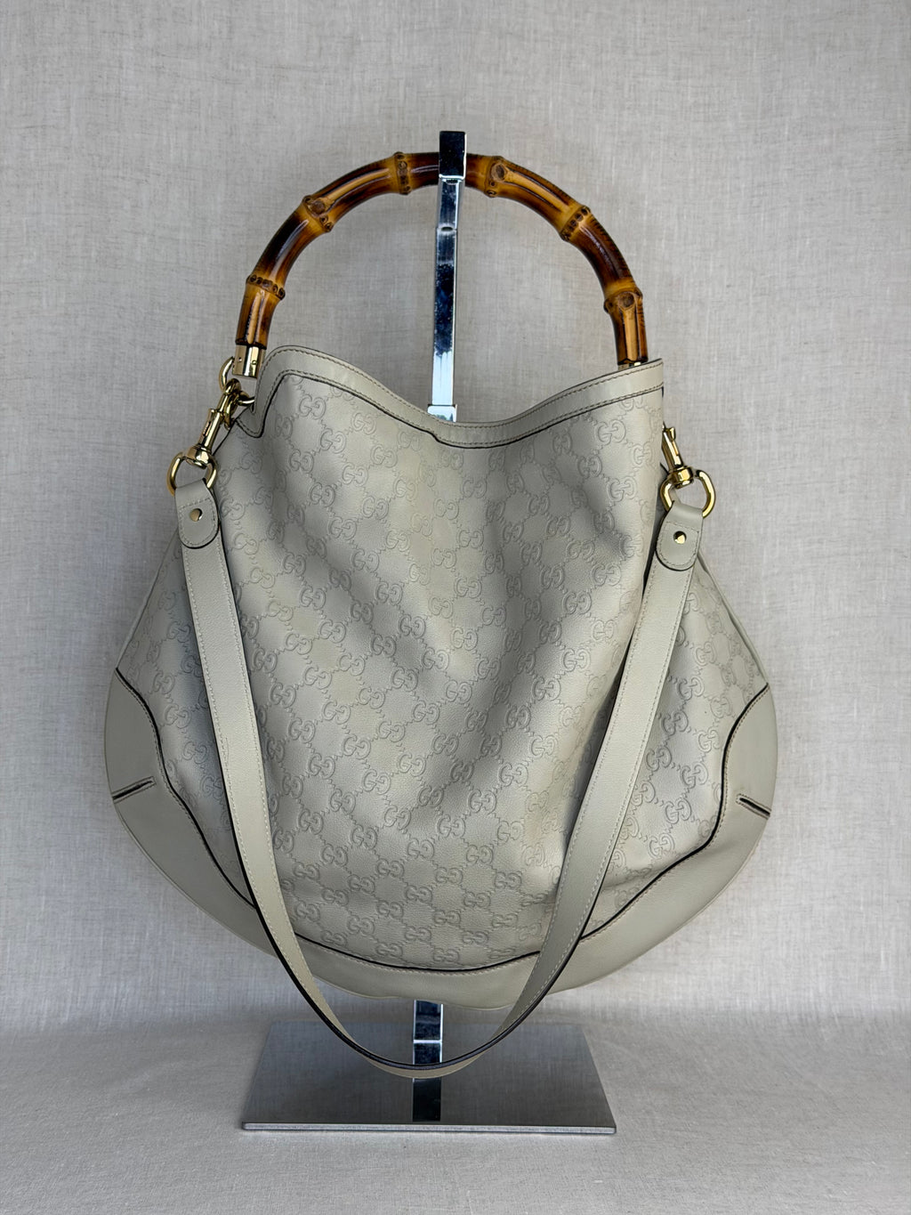 Gucci Tan Hobo With Bamboo Handle