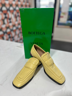 Bottega Veneta Yellow Croc Embossed Loafer