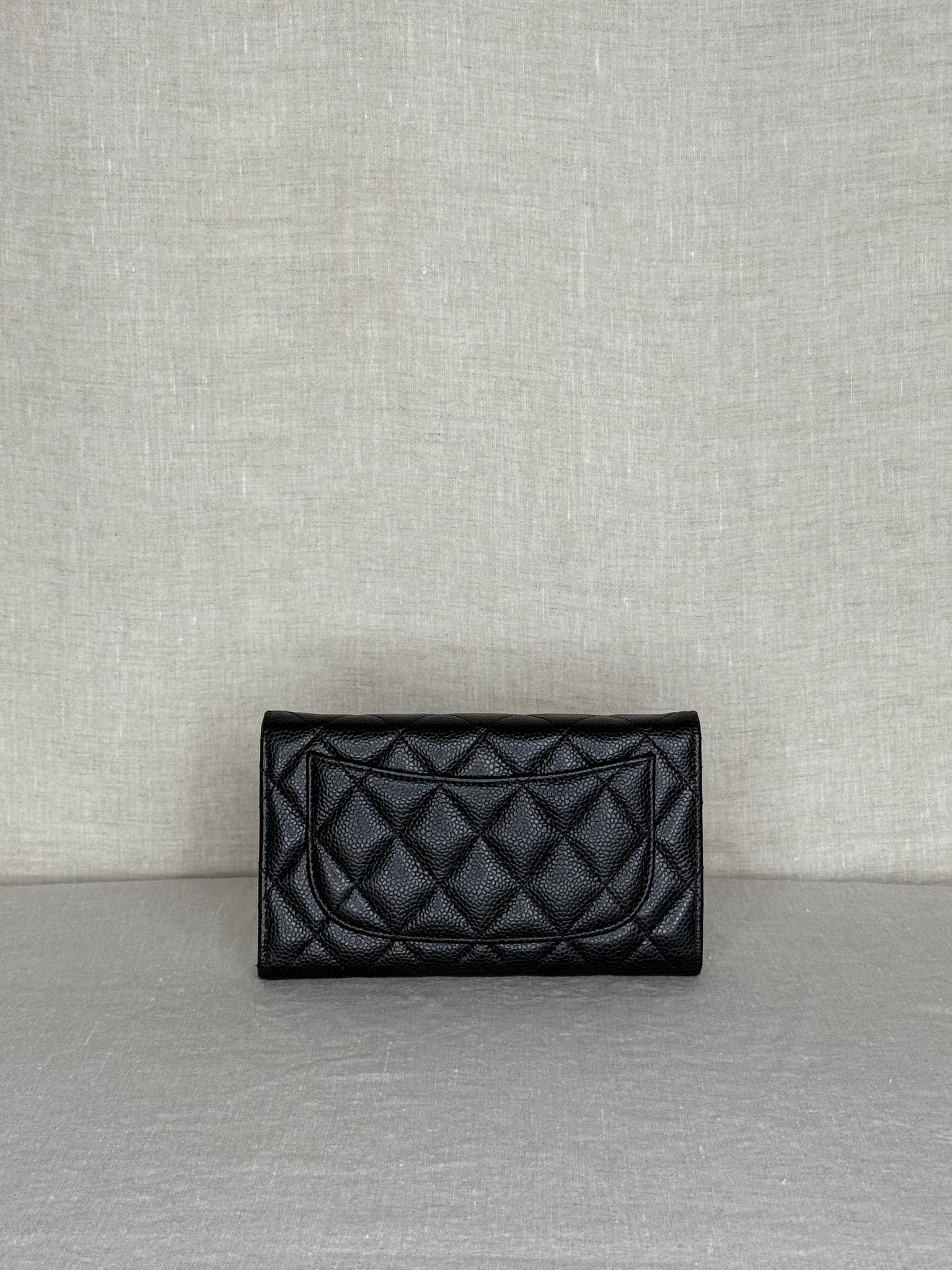 Chanel 2018 Caviar Quilted Large Flap Wallet
