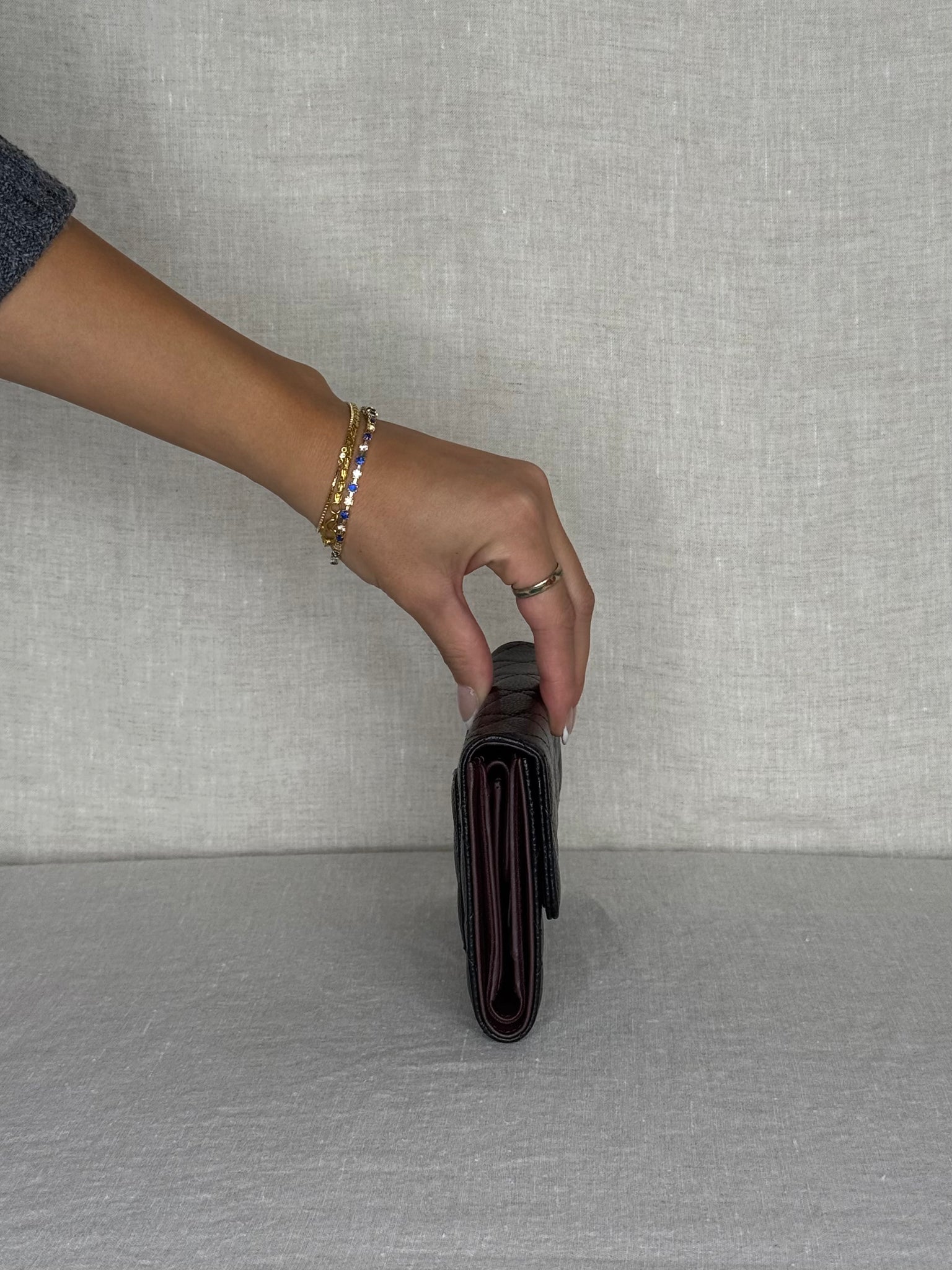 Chanel 2018 Caviar Quilted Large Flap Wallet