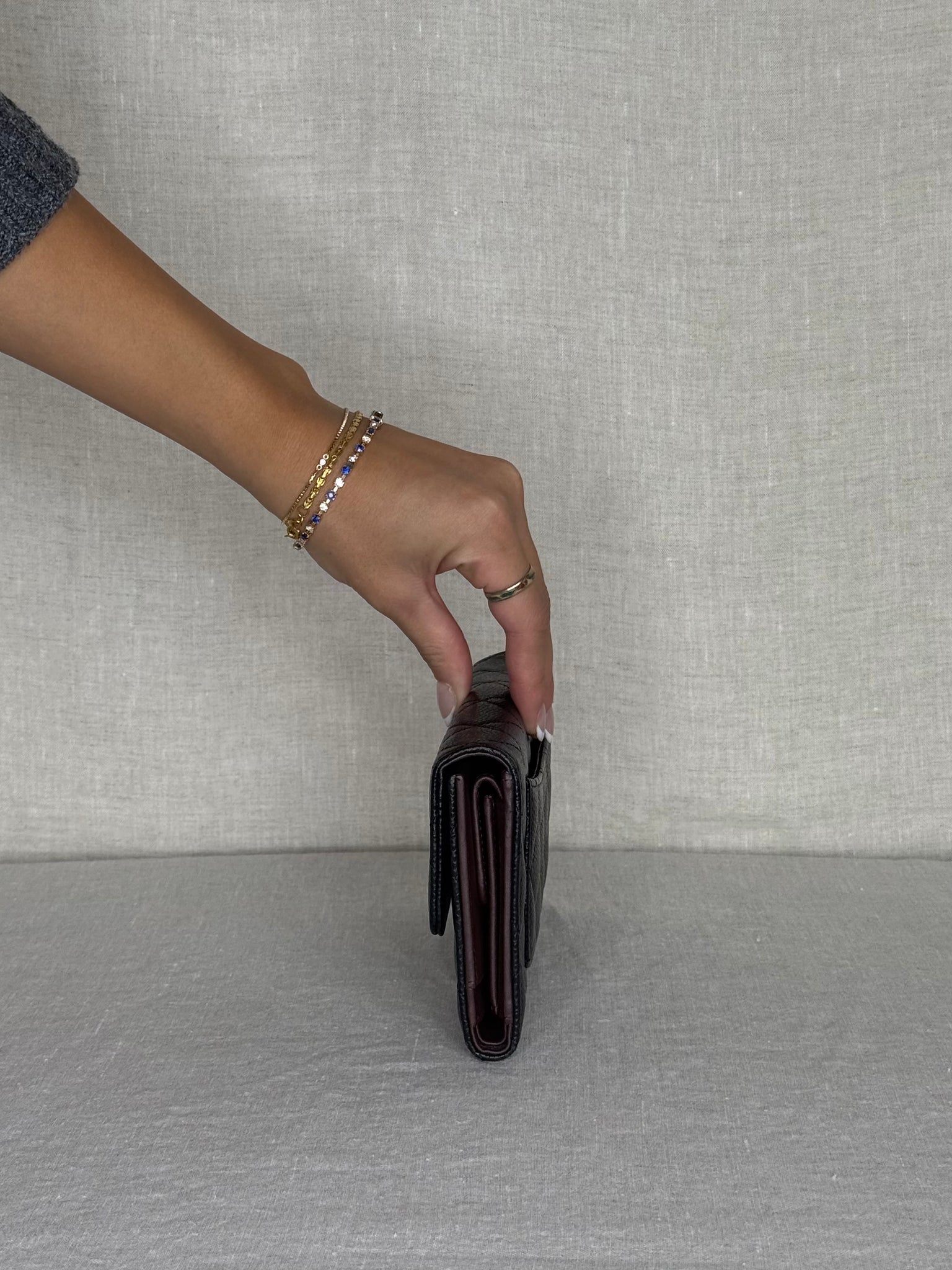 Chanel 2018 Caviar Quilted Large Flap Wallet