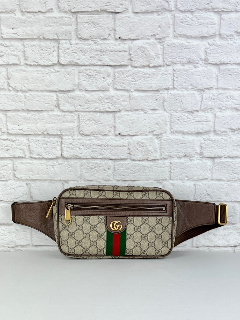 Gucci Ophidia GG Belt Bag, Beige