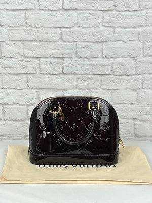 Louis Vuitton Alma BB Vernis, Griote Maroon