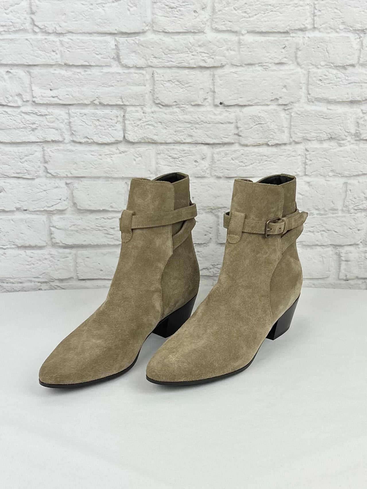 Saint Laurent Wyatt Jodhpur Boots, Size 38, Tan