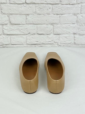 The Row Leather Ballet Flats, Size 36.5, Camel