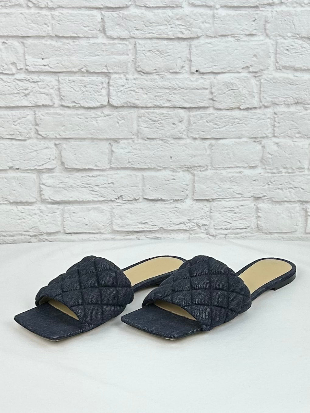 Bottega Veneta Denim Lido Sandals, Size 42, Denim Blue