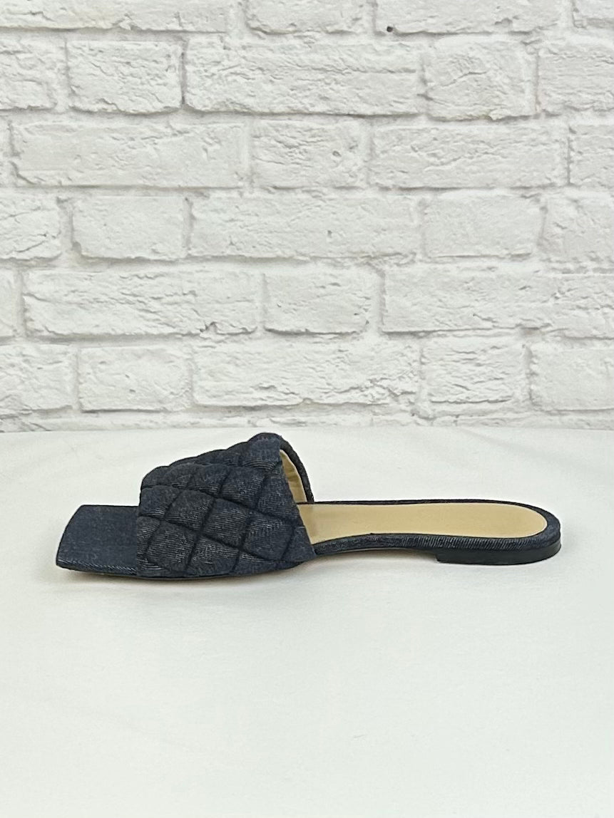 Bottega Veneta Denim Lido Sandals, Size 42, Denim Blue