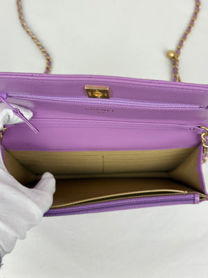 Chanel Pearl Crush Lambskin WOC, Lilac