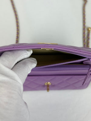 Chanel Pearl Crush Lambskin WOC, Lilac