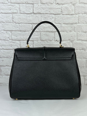 CELINE Medium 16 bag in Grained Calfskin Leather, Black