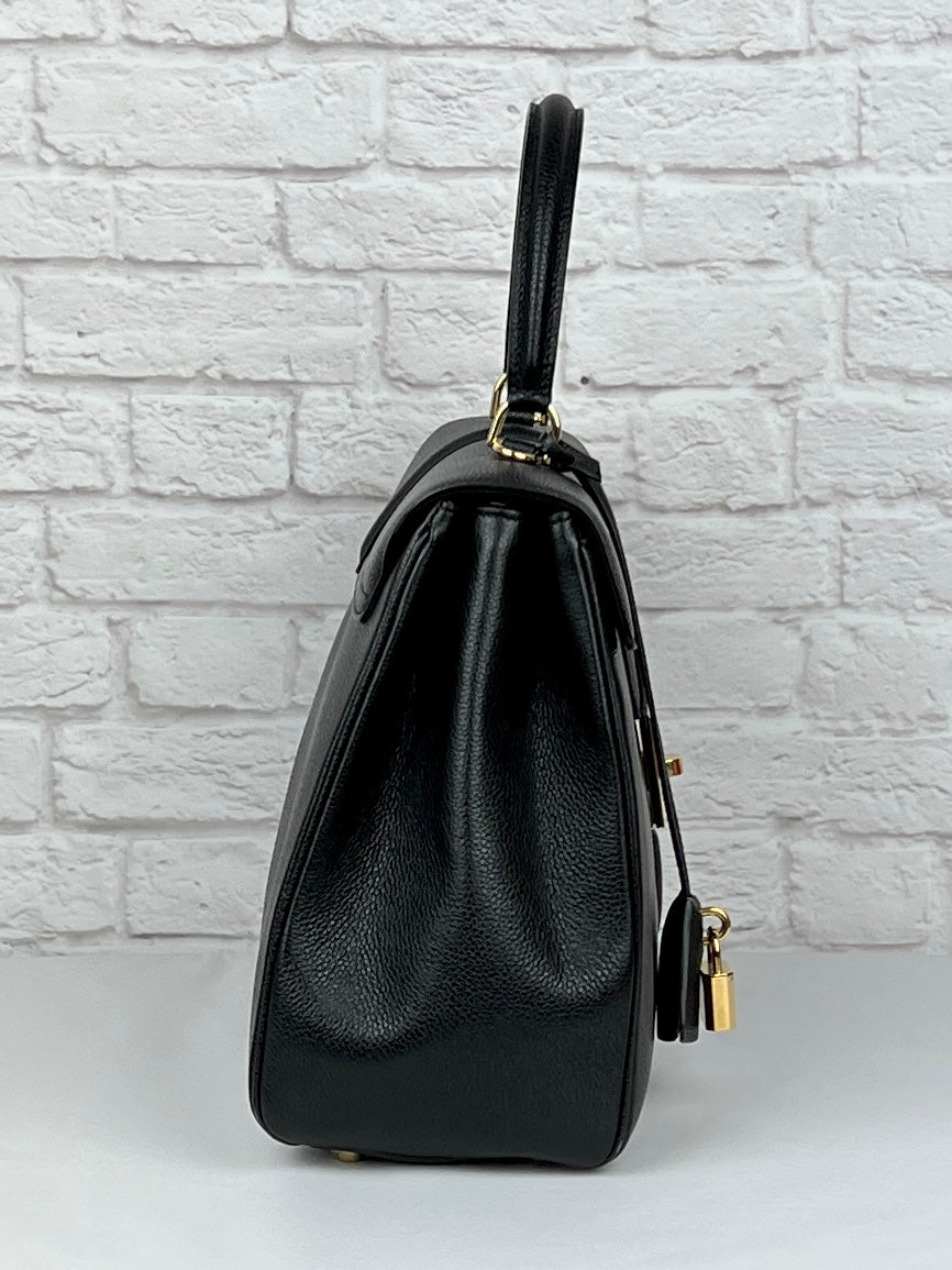 CELINE Medium 16 bag in Grained Calfskin Leather, Black