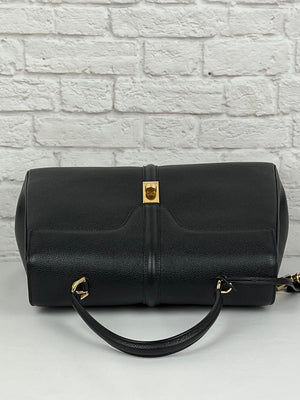 CELINE Medium 16 bag in Grained Calfskin Leather, Black