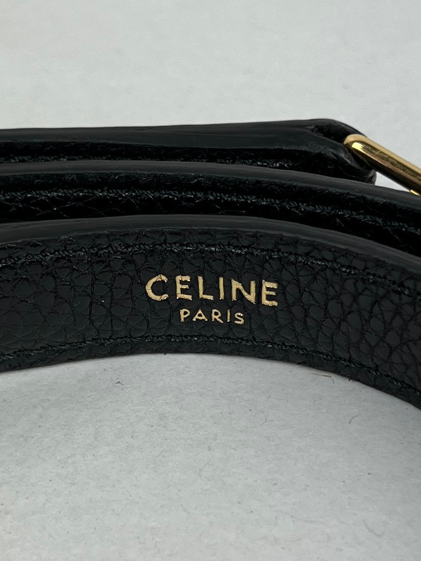 CELINE Medium 16 bag in Grained Calfskin Leather, Black