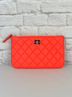 Chanel 19K Re-issue Small O-Case, Pristine Condition, Neon Orange