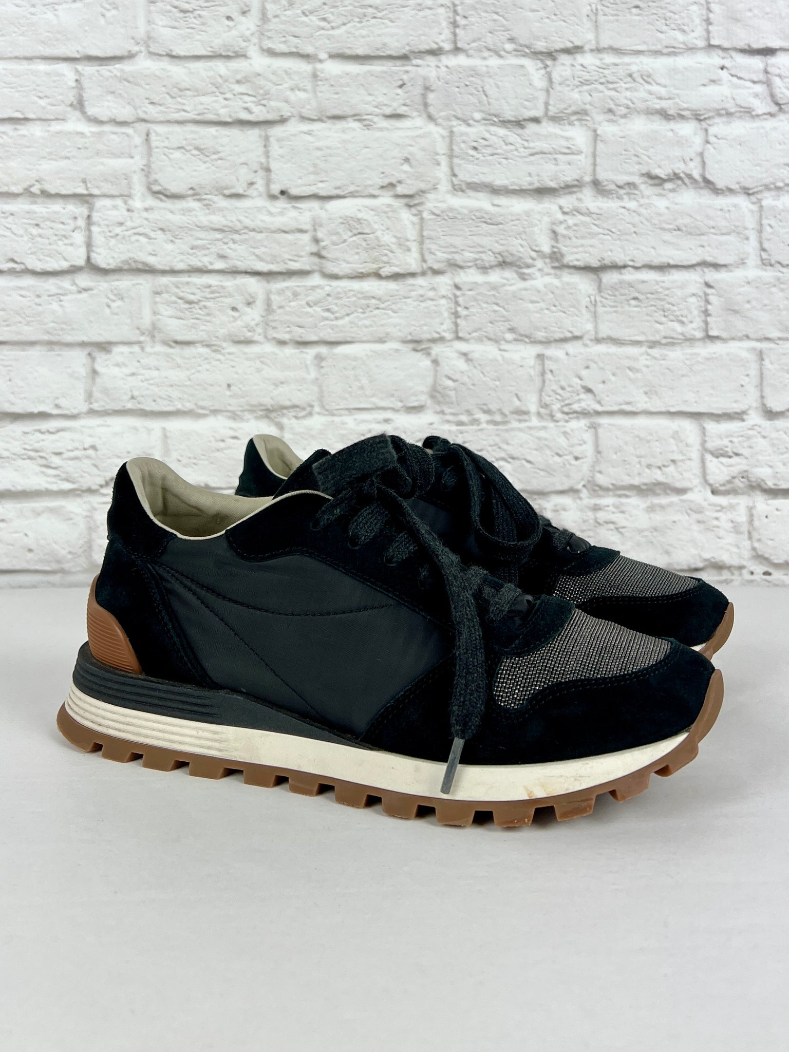 Brunello Cucinelli Sneakers, Black, Size 37.5