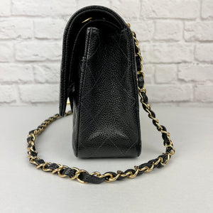 Chanel Classic Caviar Flap Bag, Black/Gold Hardware