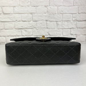 Chanel Classic Caviar Flap Bag, Black/Gold Hardware